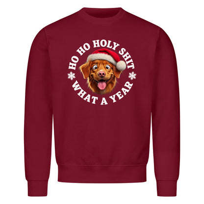 Premium Sweatshirt "Nova Scotia - HO HO..." Burgunder – hunde-shirt.de