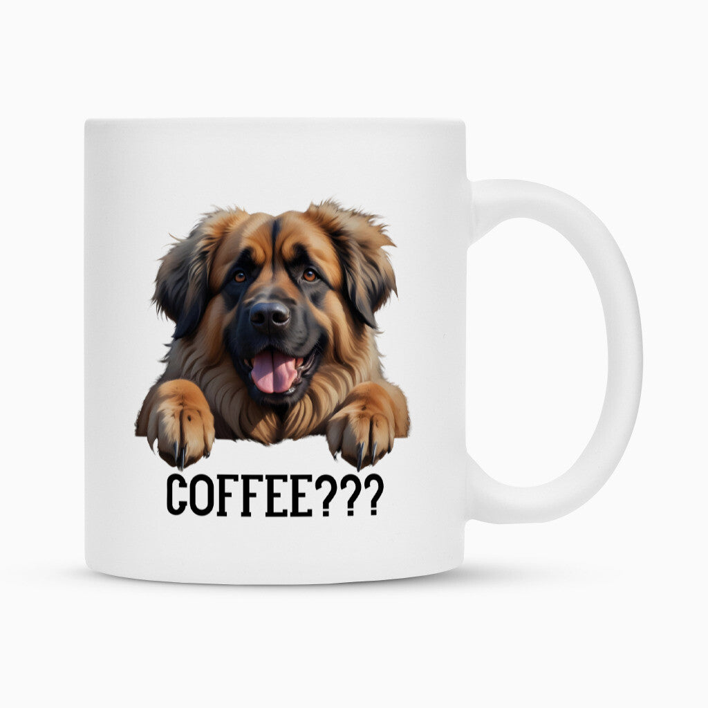 Tasse "Leonberger - Coffee???" Weiß – hunde-shirt.de