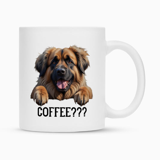 Tasse "Leonberger - Coffee???" Weiß – hunde-shirt.de