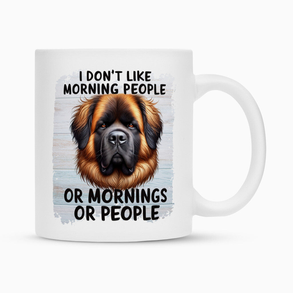 Tasse "Leonberger - Morning People" Weiß – hunde-shirt.de