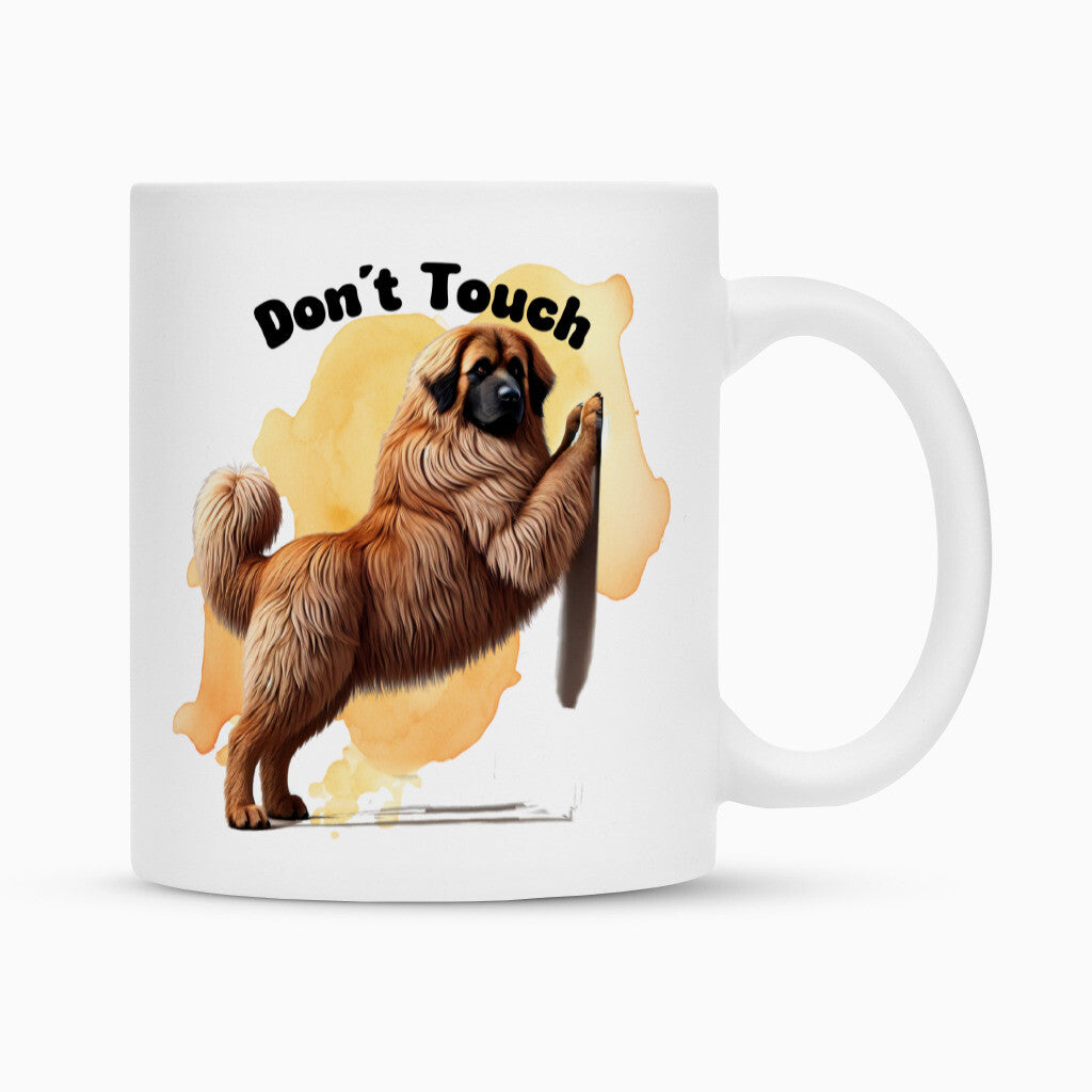 Tasse "Leonberger - Don´t touch" Weiß – hunde-shirt.de