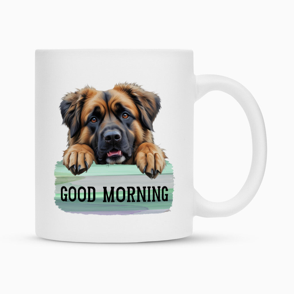 Tasse "Leonberger - Good Morning" Weiß – hunde-shirt.de