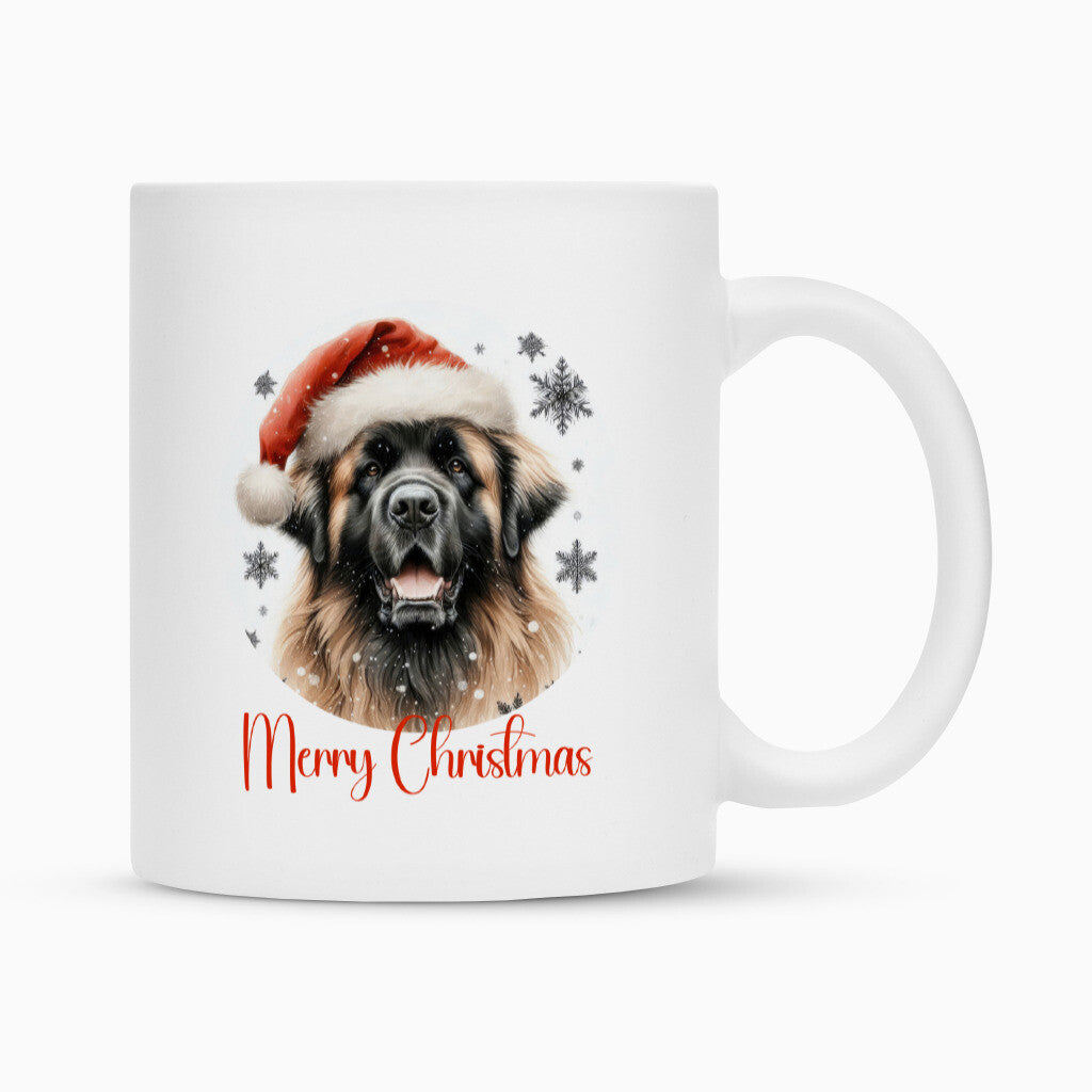 Tasse "Leonberger - Merry Christmas" Weiß – hunde-shirt.de