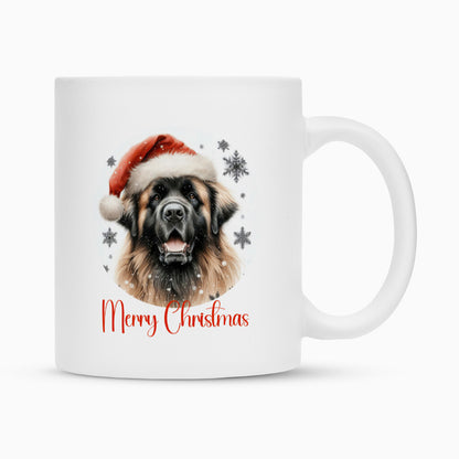 Tasse "Leonberger - Merry Christmas" Weiß – hunde-shirt.de