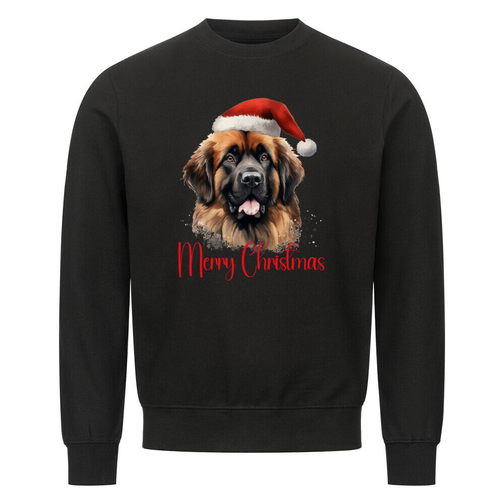 Premium Sweatshirt "Leonberger - Merry Christmas" Schwarz – hunde-shirt.de