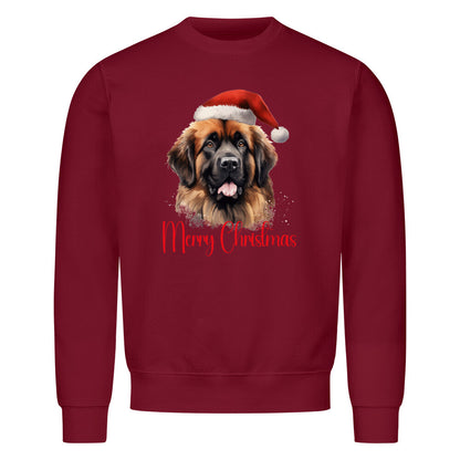 Premium Sweatshirt "Leonberger - Merry Christmas" Burgunder – hunde-shirt.de