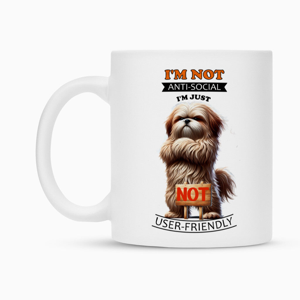 Tasse "Lhasa Apso - Anti-Social" – hunde-shirt.de
