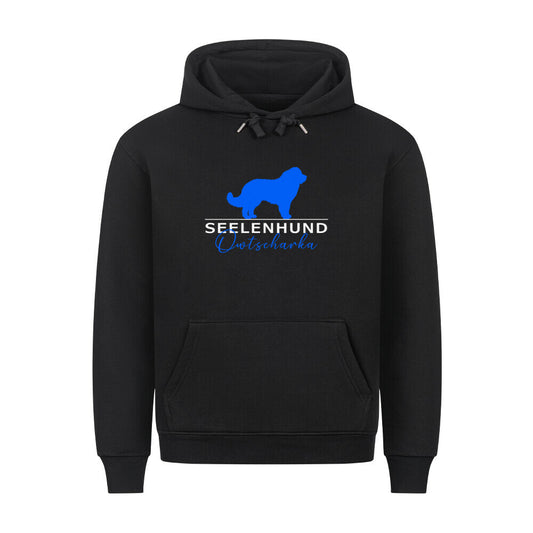 Premium Hoodie "Owtscharka - Seelenhund" Schwarz – hunde-shirt.de