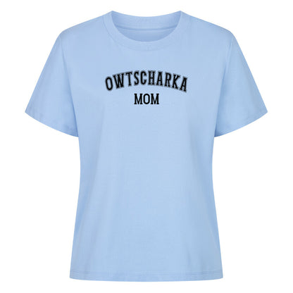 Premium Damen-Shirt "Owtscharka - MOM" Sky Blue – hunde-shirt.de