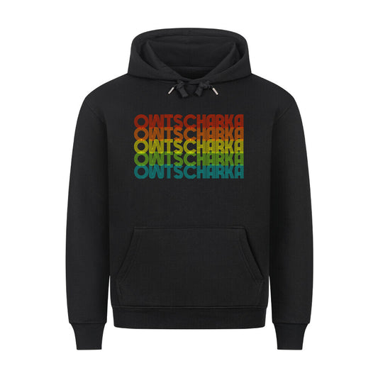 Premium Hoodie "Owtscharka - RETRO" Schwarz – hunde-shirt.de