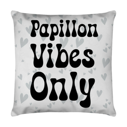 Kissen "Papillon - Vibes" Weiß – hunde-shirt.de