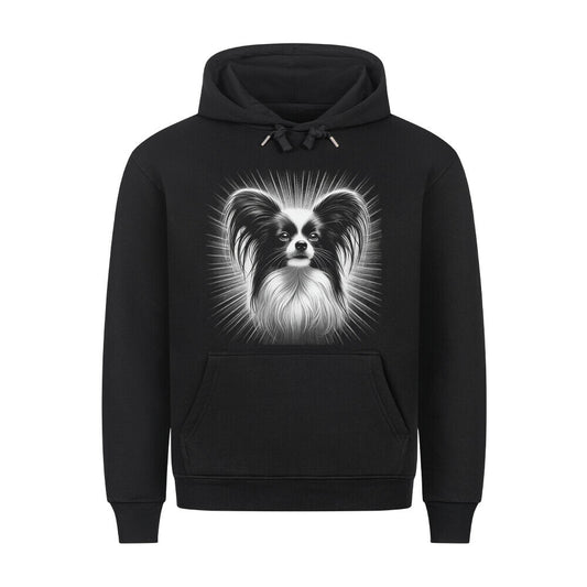 Premium Hoodie "Papillon - Shine" Schwarz – hunde-shirt.de