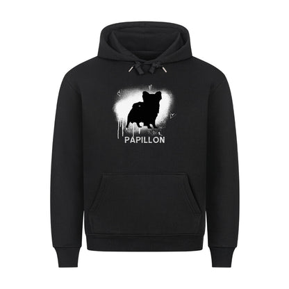 Premium Hoodie "Papillon - Brush" Schwarz – hunde-shirt.de