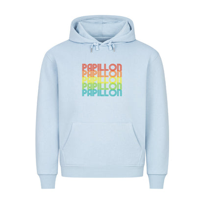 Premium Hoodie "Papillon - RETRO" Babyblau – hunde-shirt.de
