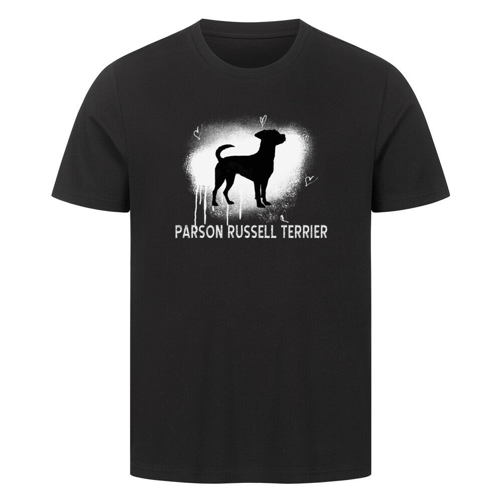 Premium T-Shirt "Parson Russell - Brush" Schwarz – hunde-shirt.de