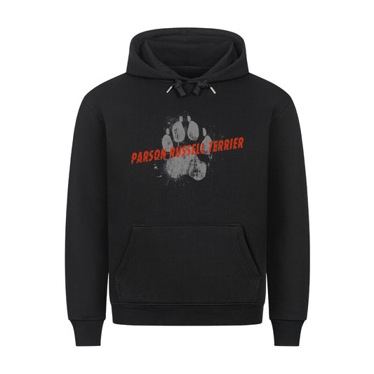 Premium Hoodie "Parson Russell - PAW" Schwarz – hunde-shirt.de