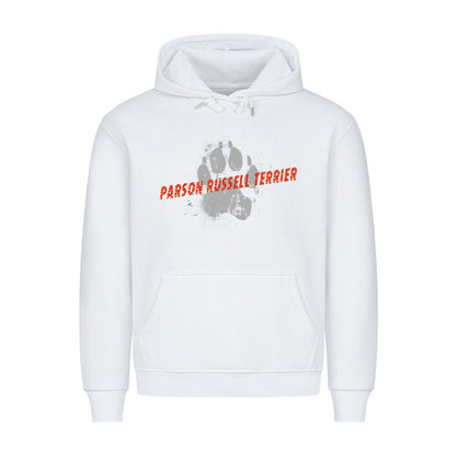 Premium Hoodie "Parson Russell - PAW" Weiß – hunde-shirt.de