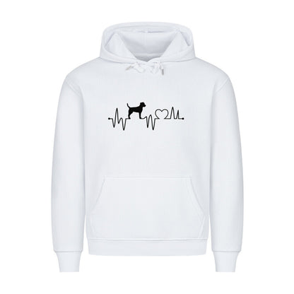 Premium Hoodie "Parson Russell - Heartbeat" Weiß – hunde-shirt.de