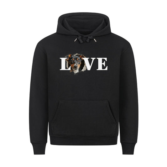 Premium Hoodie "Parson Russell - LOVE" Schwarz – hunde-shirt.de