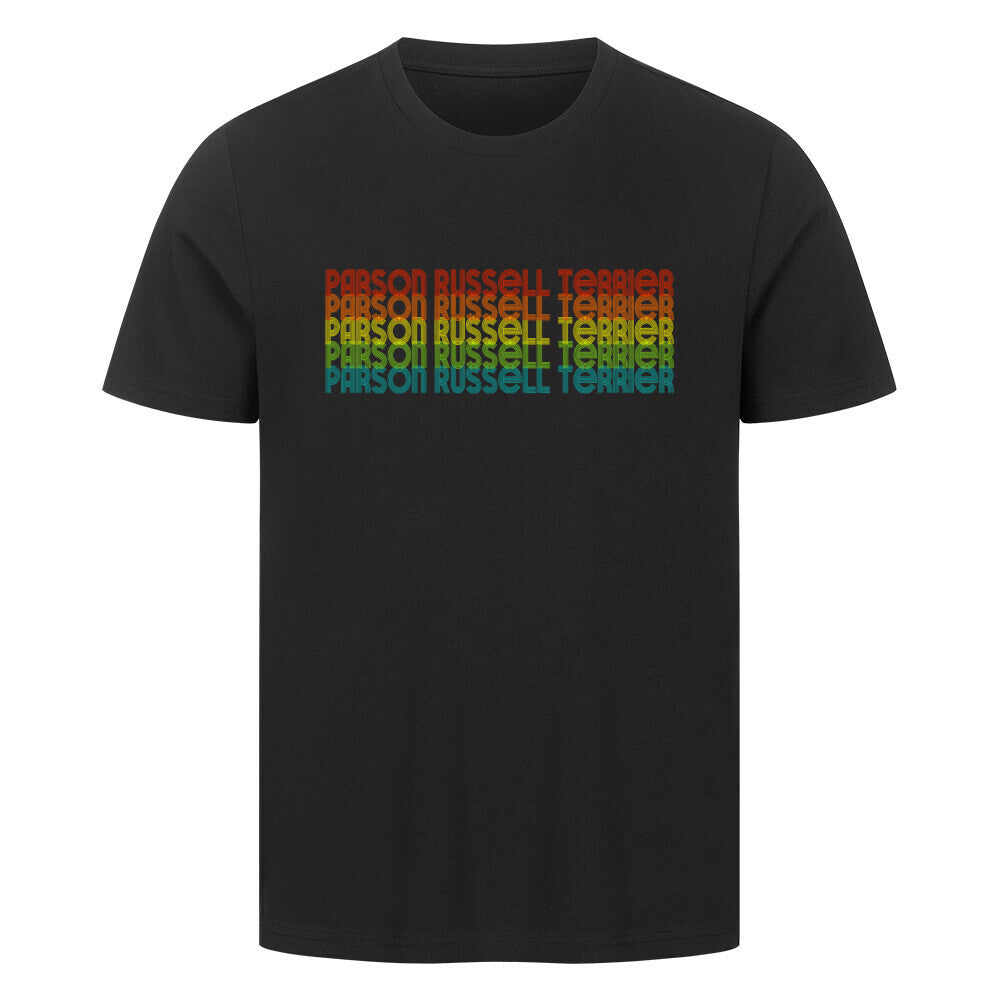 Premium T-Shirt "Parson Russell - RETRO" Schwarz – hunde-shirt.de