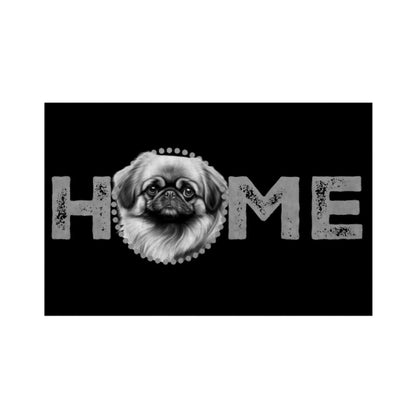 Fußmatte "Pekingese - HOME-Edition" Weiß – hunde-shirt.de