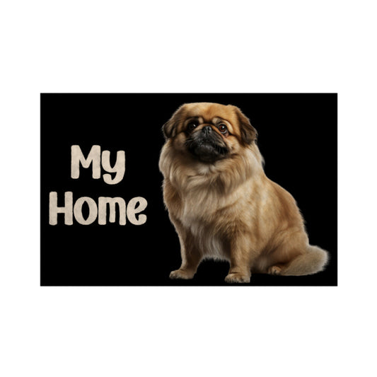 Fußmatte "Pekingese - My Home" Weiß – hunde-shirt.de