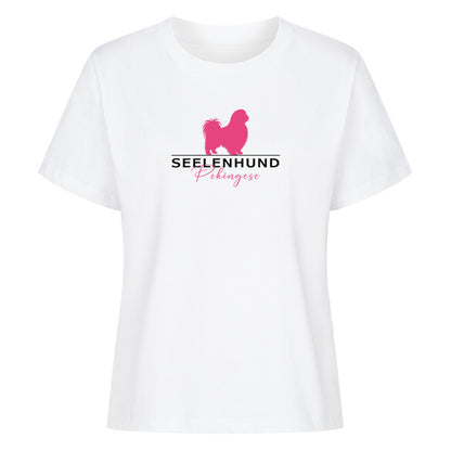 Premium Damen-Shirt "Pekingese - Seelenhund" Weiß – hunde-shirt.de