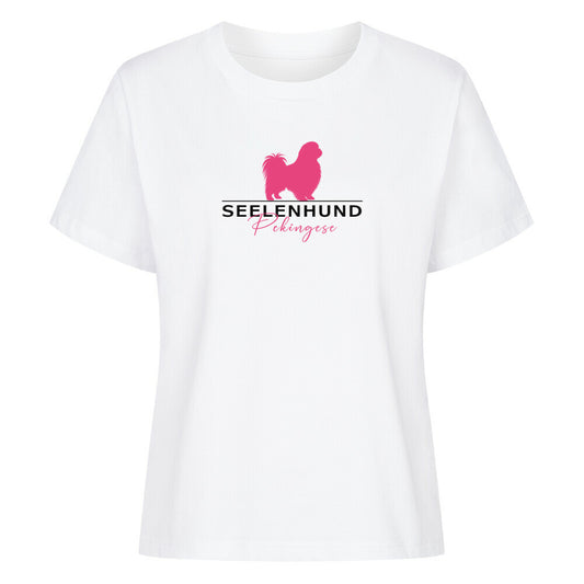 Premium Damen-Shirt "Pekingese - Seelenhund" Weiß – hunde-shirt.de
