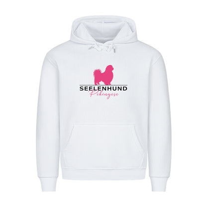 Premium Hoodie "Pekingese - Seelenhund" Weiß – hunde-shirt.de