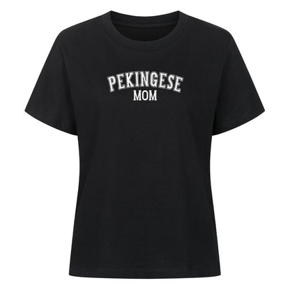 Premium Damen-Shirt "Pekingese - MOM" Schwarz – hunde-shirt.de