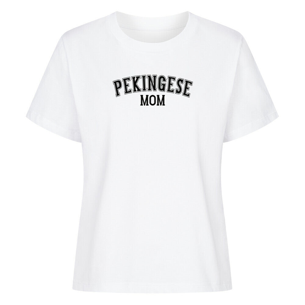 Premium Damen-Shirt "Pekingese - MOM" Weiß – hunde-shirt.de