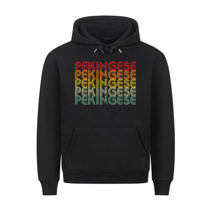 Premium Hoodie "Pekingese - RETRO" Schwarz – hunde-shirt.de