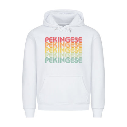 Premium Hoodie "Pekingese - RETRO" Weiß – hunde-shirt.de