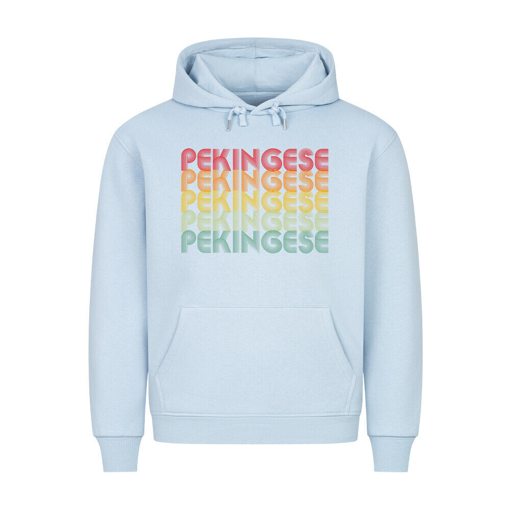 Premium Hoodie "Pekingese - RETRO" Babyblau – hunde-shirt.de