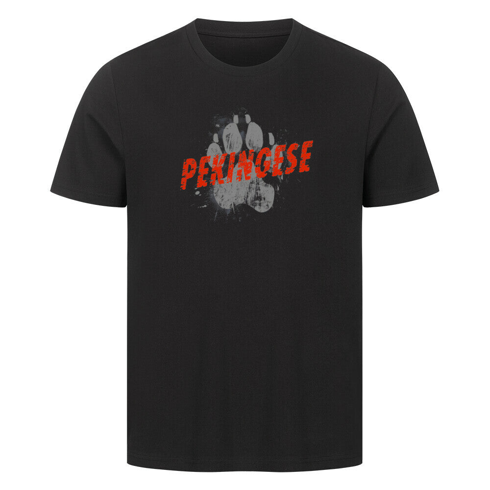 Premium T-Shirt "Pekingese - PAW" Schwarz – hunde-shirt.de