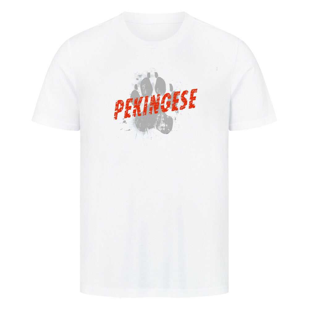 Premium T-Shirt "Pekingese - PAW" Weiß – hunde-shirt.de