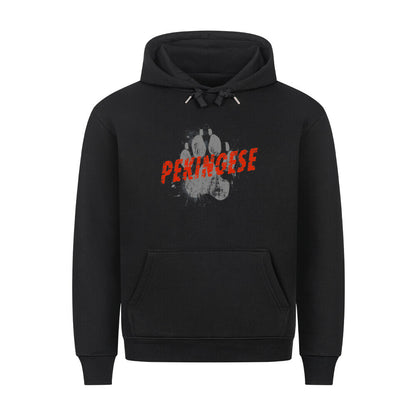 Premium Hoodie "Pekingese - PAW" Schwarz – hunde-shirt.de