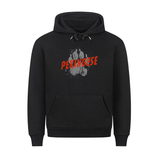 Premium Hoodie "Pekingese - PAW" Schwarz – hunde-shirt.de