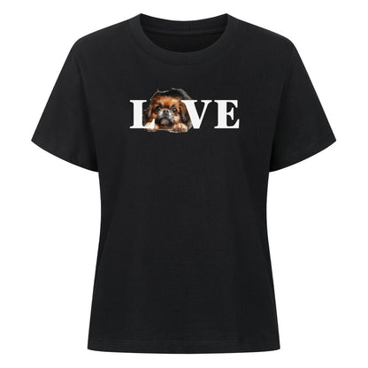 Premium Damen-Shirt "Pekingese - LOVE" Schwarz – hunde-shirt.de