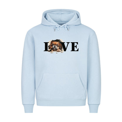 Premium Hoodie "Pekingese - LOVE" Babyblau – hunde-shirt.de