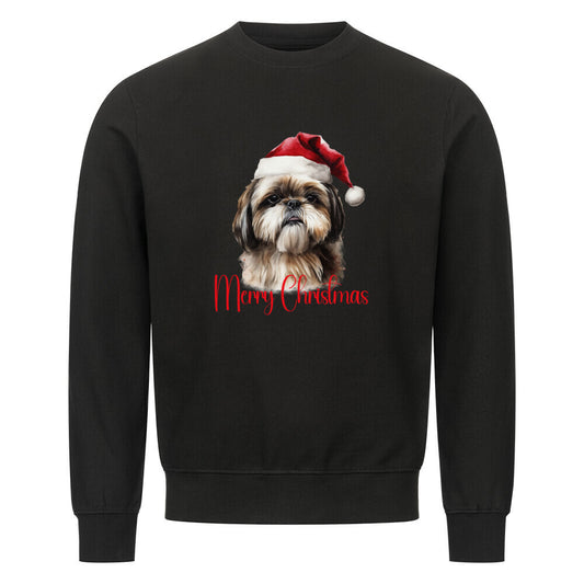 Premium Sweatshirt "Pekingese - Merry Christmas" Schwarz – hunde-shirt.de