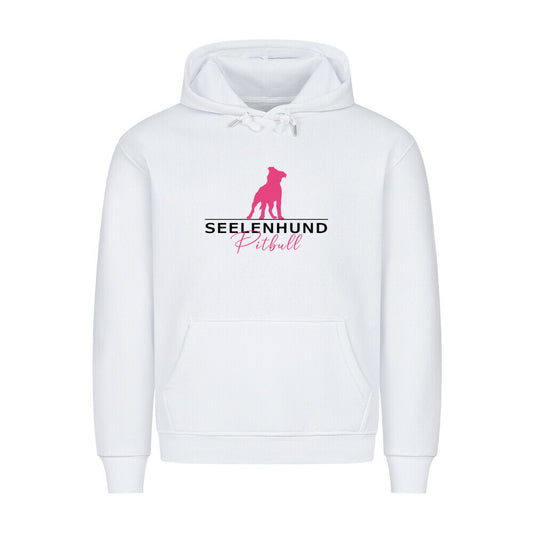Premium Hoodie "Pit Bull - Seelenhund" Weiß – hunde-shirt.de