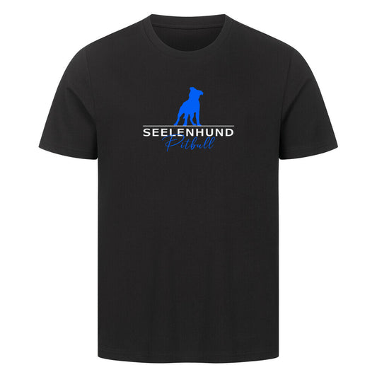 Premium T-Shirt "Pit Bull - Seelenhund" Schwarz – hunde-shirt.de