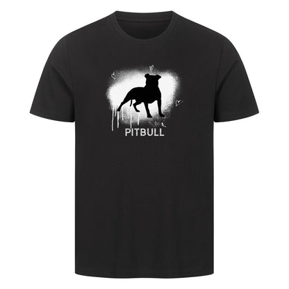 Premium T-Shirt "Pit Bull - Brush" Schwarz – hunde-shirt.de
