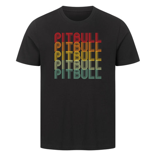 Premium T-Shirt "Pit Bull - RETRO" Schwarz – hunde-shirt.de