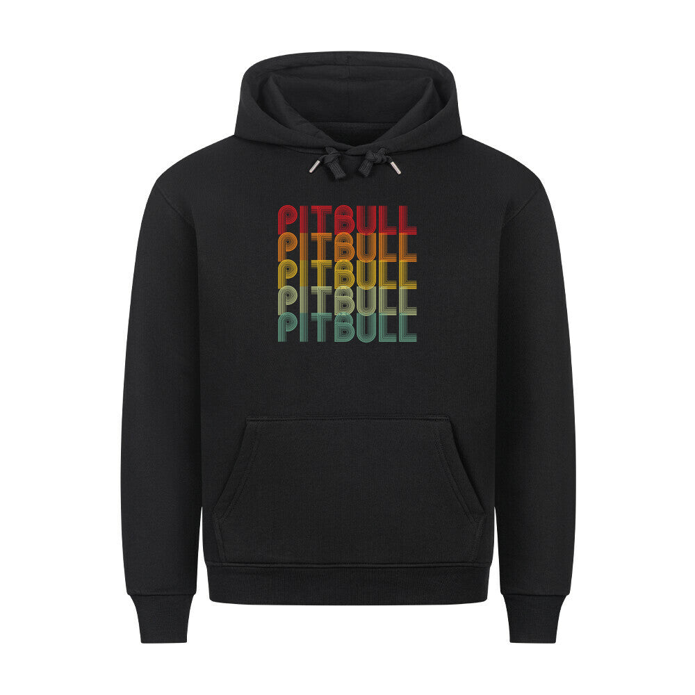 Premium Hoodie "Pit Bull - RETRO" Schwarz – hunde-shirt.de