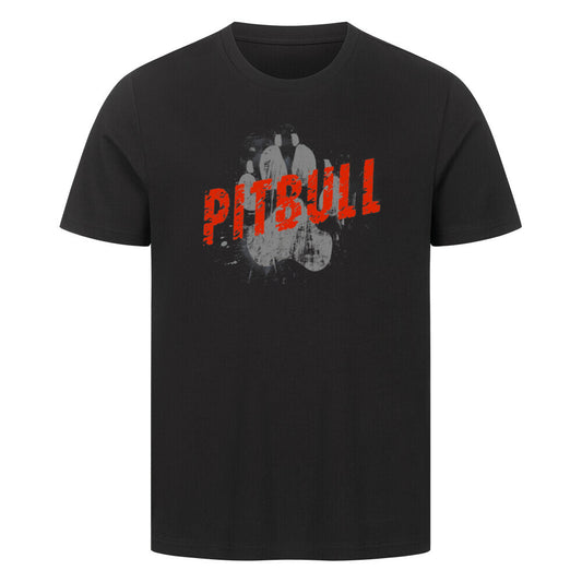 Premium T-Shirt "Pit Bull - PAW" Schwarz – hunde-shirt.de