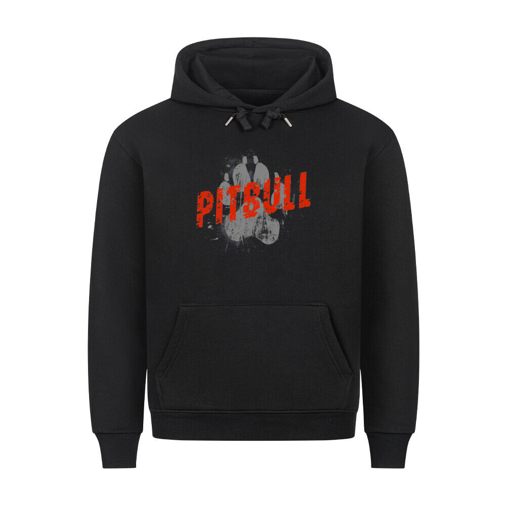 Premium Hoodie "Pit Bull - PAW" Schwarz – hunde-shirt.de