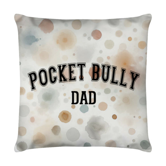 Kissen "Pocket Bully - DAD" Weiß – hunde-shirt.de