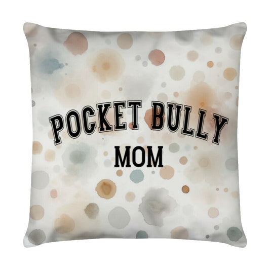 Kissen "Pocket Bully - MOM" Weiß – hunde-shirt.de